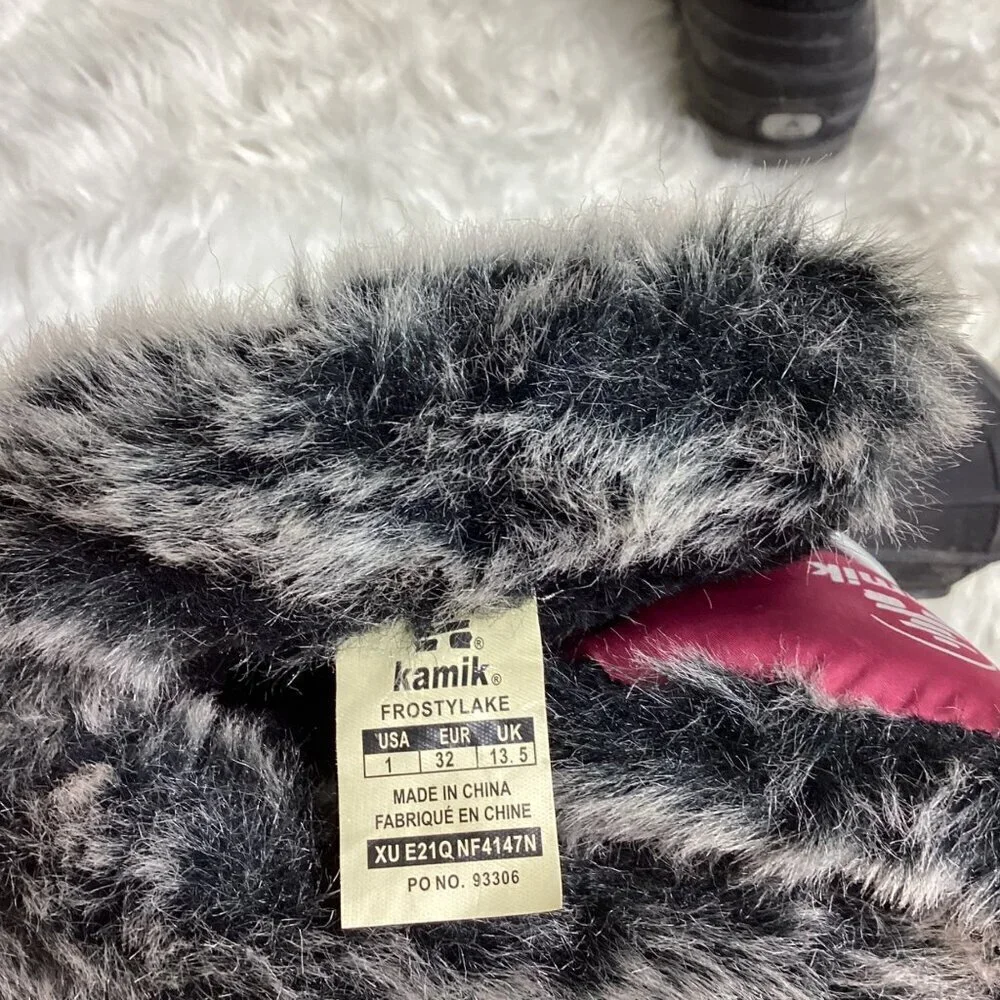 Kamik Girls Frost Lake Burgandy Snow Boats Size 1